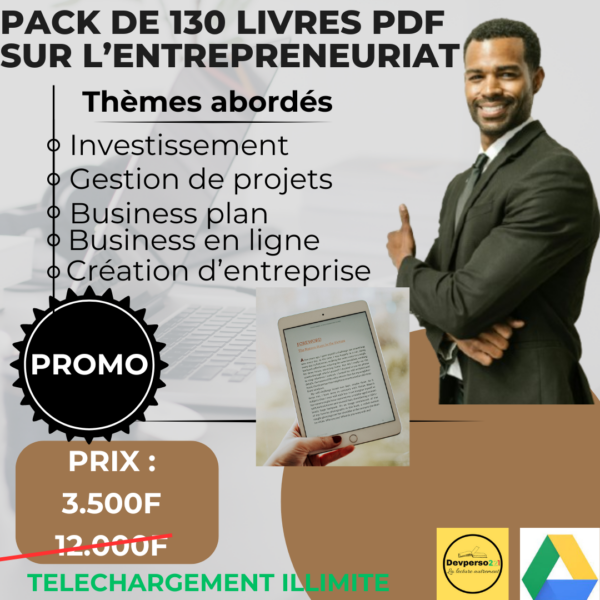 Pack de 130 livres PDF sur l'entreprenariat